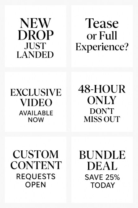 Template Pack for OnlyFans Creators
